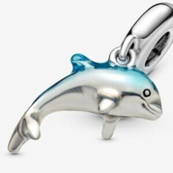 Pandora Shimmering Dolphin Dangle Charm - Picture 3 of 5